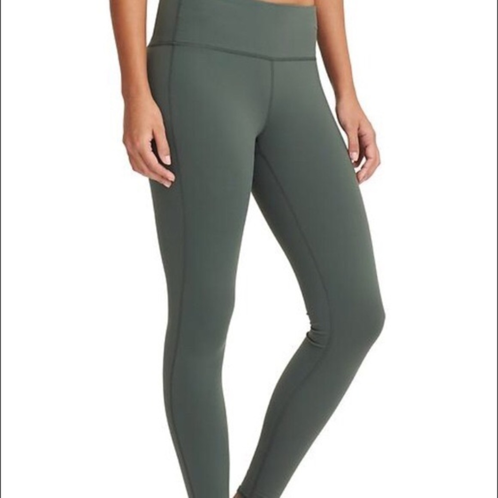 Athleta Womens Green Chaturanga Leggings XS